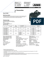 Differential Pressure Transmitter Jumo Midas Dp10: Type 401050 Brief Description