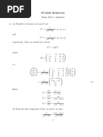 PC4248 Relativity Term Test 1 Answers