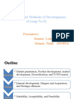 Directions and Methods of Development (Group No.5) : Presenters: Sonam Loday (031823) Sonam Tashi (031824)