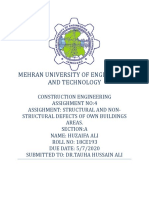 Mehran University Assignment on Structural and Non-Structural Defects