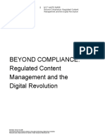 Beyond Compliance: Regulated Content Management and The Digital Revolution