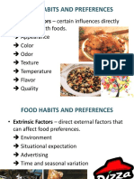 Food Preferences and Habits UDM