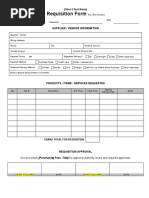 Form - Requisition Form