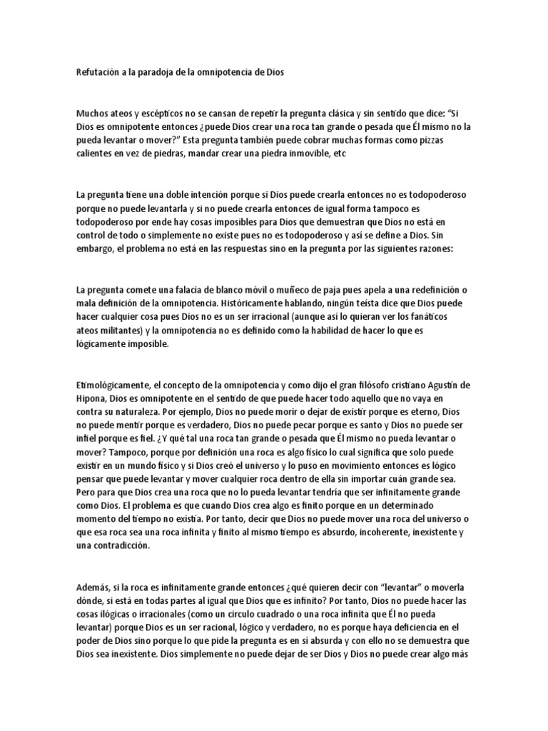 Refutación A La Paradoja de La