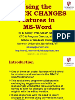 Using The TRACK CHANGES Features in MS-Word
