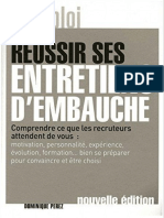 Réussir Ses Entretiens D'embauche by Perez, Dominique