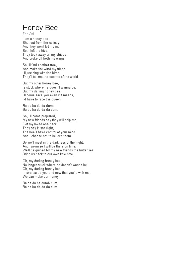 Honey Bee Zee Avi PDF