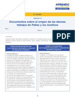 s15 Prim 6 Recurso Dia 1 Documentos Sobre El Origen de Las Danzas Hatajos de Pallas y Los Avelinos PDF