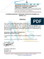 CERTIFICADO MONTEC