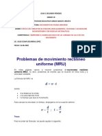 Movimiento rectilíneo uniforme (MRU) problemas y fórmulas
