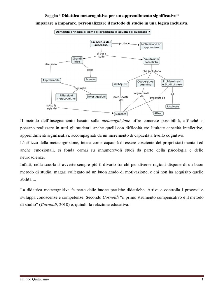 La Didattica Metacognitiva | PDF, image size:768x1024