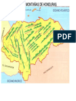 Mapa de Sieeras y Montañas de Honduras