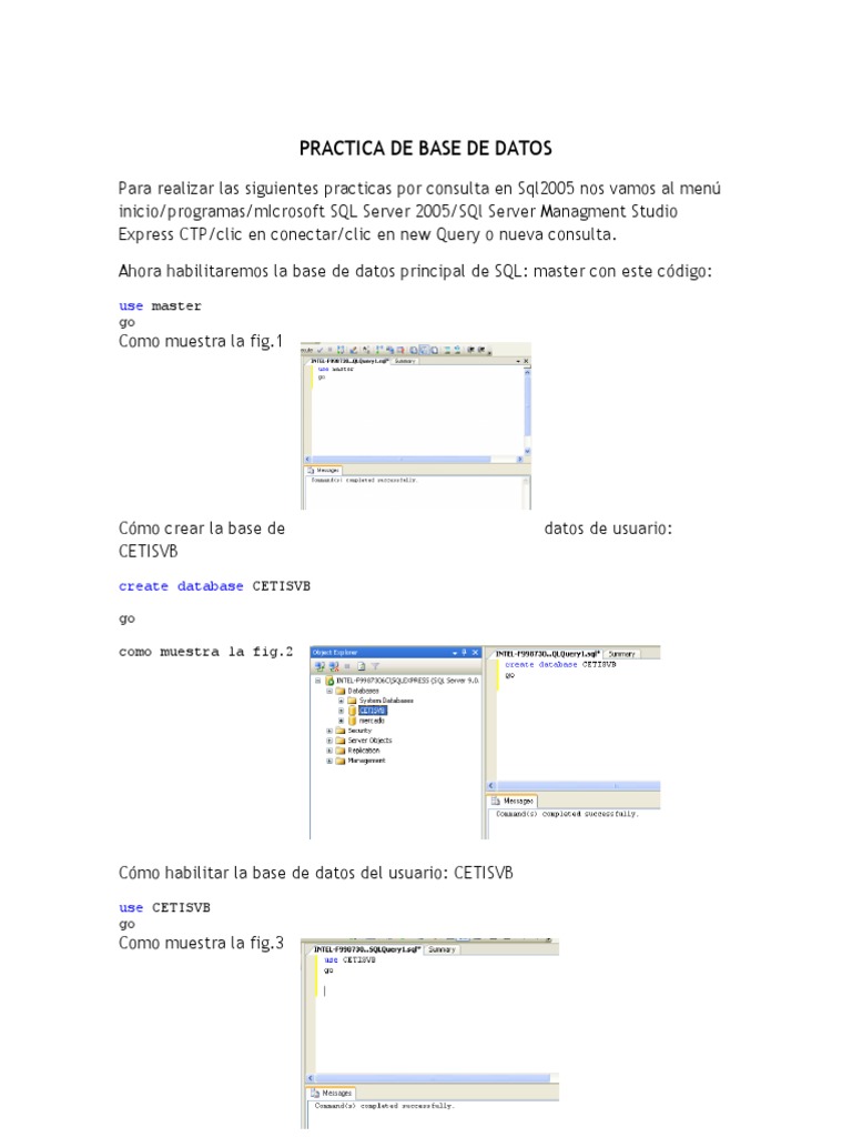 Consultas SQL en SQL Server 2005 | PDF | SQL | Tecnologías de la ...