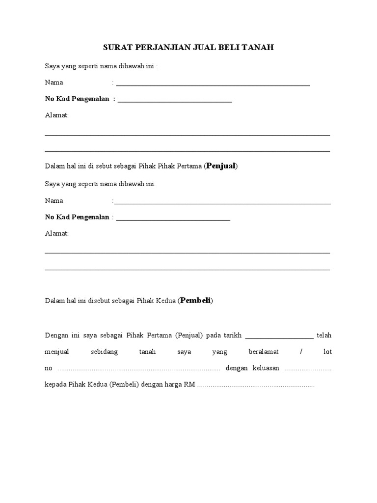 jual option letter tanah contoh Surat Perjanjian Jual Beli Tanah jual option letter tanah contoh Surat Perjanjian Jual Beli Tanah