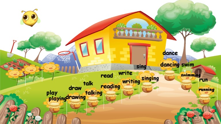 Sing Dance Swim Run Playingdrawing Talking Reading Writing Singing ...