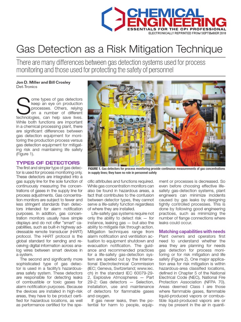 Gas Detection As A Risk Mitigation Technique | PDF