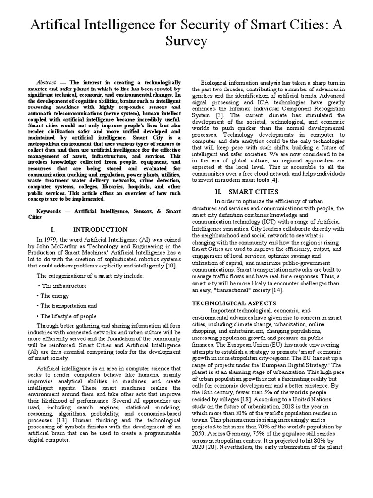 AI Enhancements for Smart City Security | PDF | Artificial Intelligence ...
