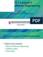 Unit 1:lecture 3 CST 211 Software Engineering: Presented by Ms.R.Priyambiga R.priyambiga@sanjayghodawatuniversity - Ac.in
