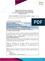 Guia de actividades y Rúbrica de evaluación Escenario 2 Comunicación en AVA