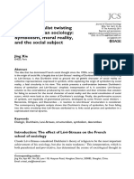 The Structuralist Twisting of Durkheimian Sociology- Symbolism, Moral Reality, And the Social Subject