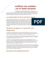 Saber Identificar Las Señales de Alerta en El Bebé Lactante