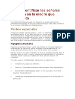 Saber identificar las señales de alerta en la madre que amamanta