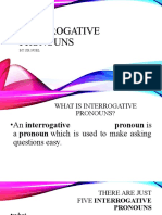 Interrogative Pronouns: by Sir Noel