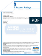 Certificate of Product Ratings