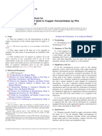 Determination of Gold in Copper Concentrates by Fire Assay Gravimetry