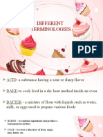 Terminologies in Baking