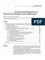 Metabolic and Hormonal Responses To Exercise in Children and Adolescents