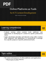 Online Platforms As Tools: For ICT Content Development