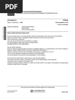 Cambridge International Advanced Subsidiary and Advanced Level