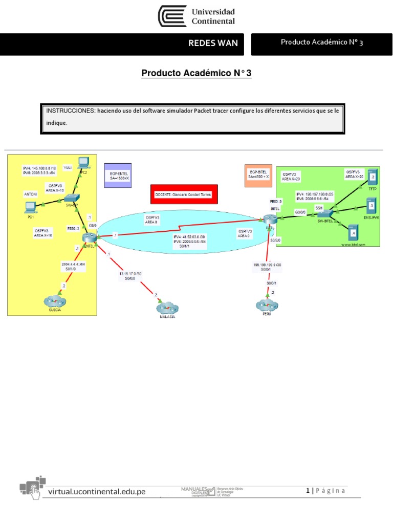 Configuración de Redes WAN en Packet Tracer | PDF | Enrutador ...