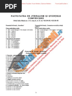 ListaFacultati - Ro Subiecte Admitere Universitatea Bucuresti Jurnalism 2005