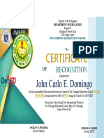 Certificate: John Carlo E. Domingo