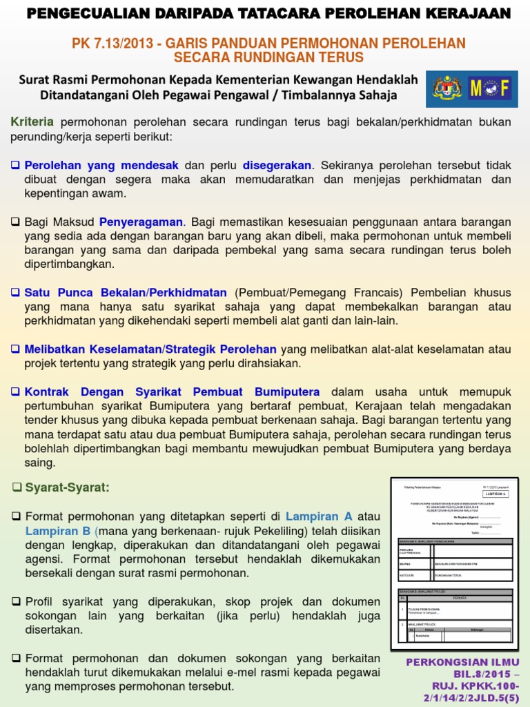 Perkongsian Ilmu Bil8 - 2015 - Garis Panduan Permohonan Perolehan ...