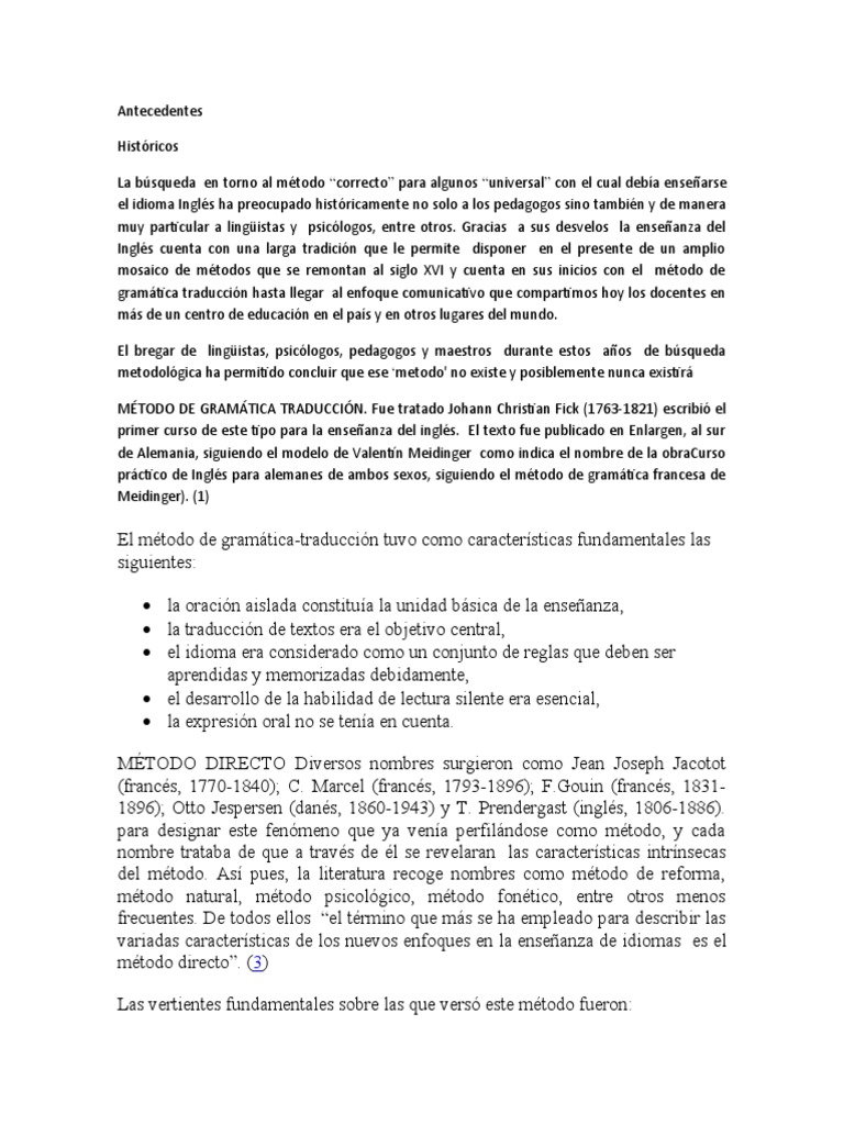 Antecedentes Del Ingles PDF Lingüística Tecnología de información