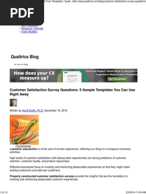 Customer Satisfaction Survey