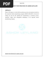 Production Process of Ashok Leyland: Abstract