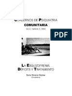 Cuadernos de Psiquiatría Comunitaria (Vol. 4, #2, 2004) - La Esquizofrenia - Déficits y Tratamiento PDF