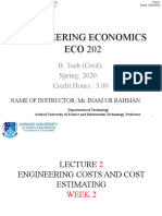 Engineering Cost and Cost Estimating