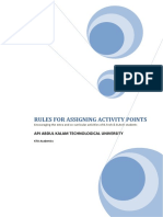 Rules For Assigning Activity Points: Apj Abdul Kalam Technological University