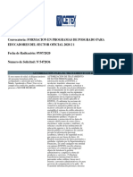 Convocatoria: Formacion en Programas de Posgrado para Educadores Del Sector Oficial 2020 2 1