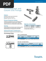 Gaugeable Chromatograph and Column End Fittings: Features