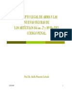 Concepto legal de arma y las nuevas figuras penales