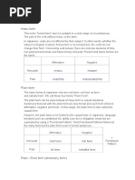 Verb: Adjective Forms