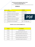 Lab Submittion Schedule