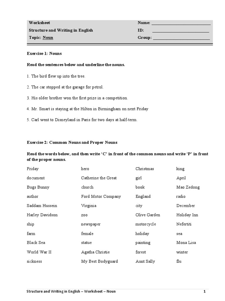 worksheet-noun-pdf