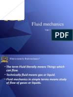 Fluid Mechanics: Unit 1